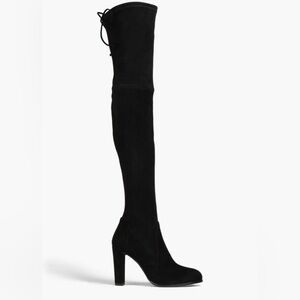 Stuart Weitzman Black Highland Suede Boots